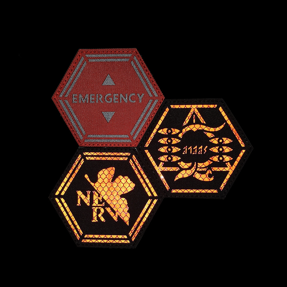 ARMBAND PLANET EVA NEW AGE EVANGELION 2 차 기계 NERV 반사 전술 벨크로 배지 경고