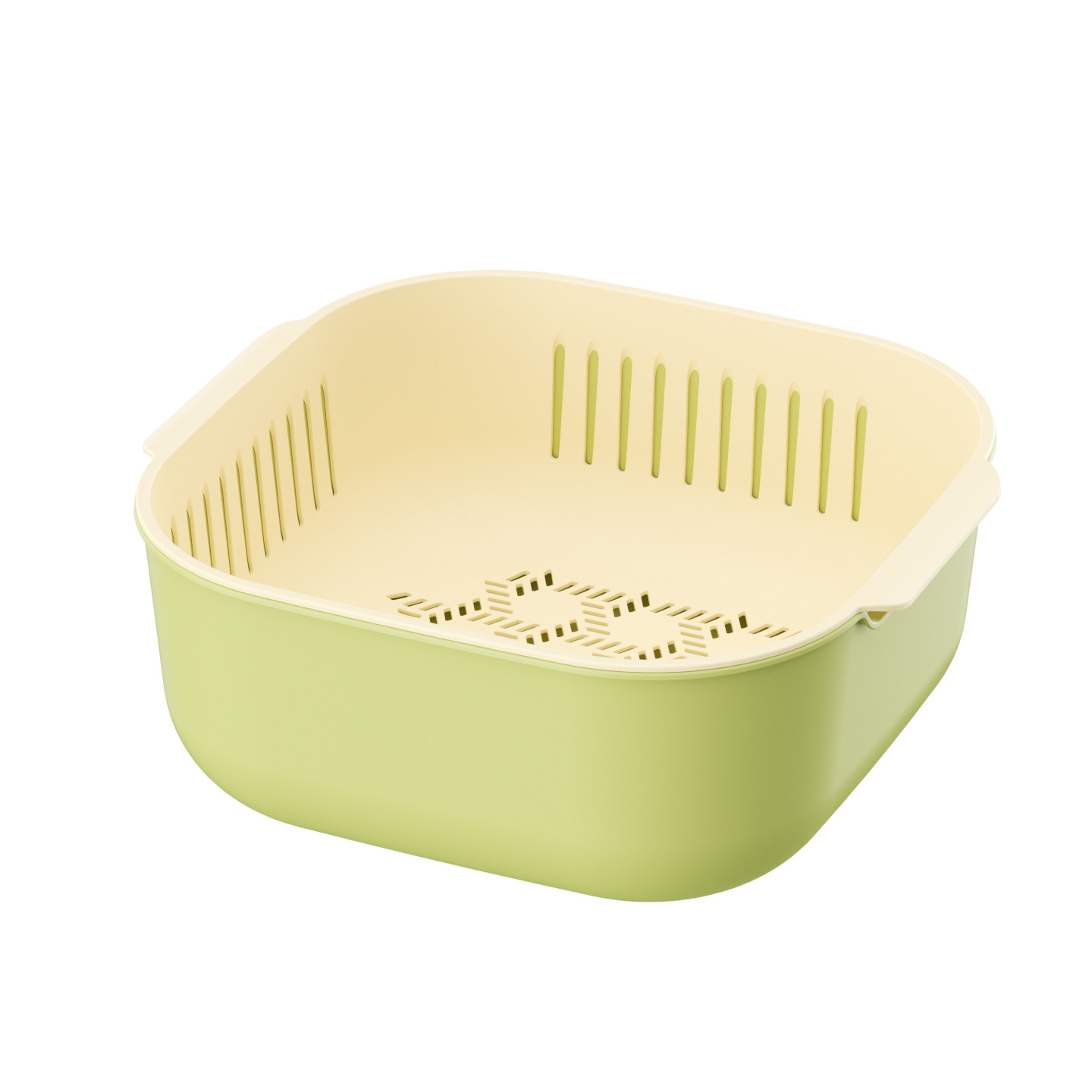 Cesta Escurridora Doble Capa de Plástico PP Multifuncional para Cocina y Camping