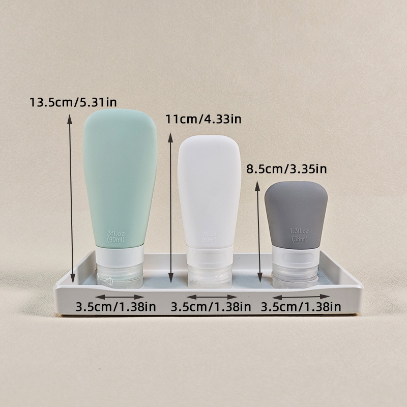 Traje de sub-botella de viaje botella de silicona cosmético a prueba de fugas champú portátil Gel de ducha almacenamiento vacío apretón
