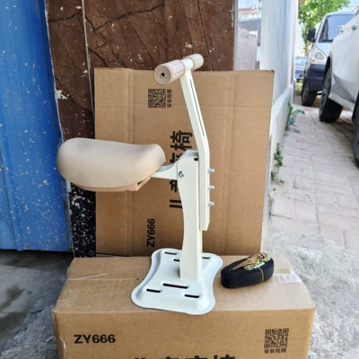 Electric Vehicle Child Seat, Electric car child seat - 48-32-25-off-white-foldable-upgraded-thickened-load-bearing-frame-thickened-base-folding-pedals-fully-surrounded-fence