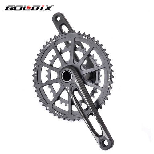 Jiankun IXF road bicycle GXP hollow integrated chainring crank set 50-34T double disc ultra-light hollow sprocket
