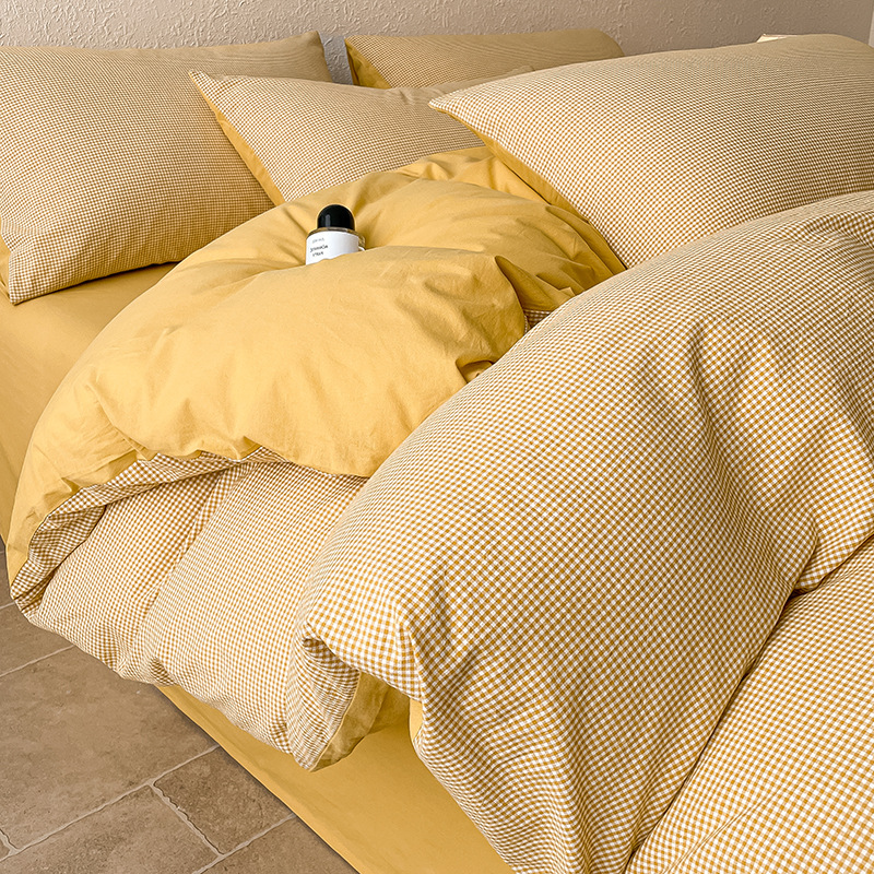 Funda de edredón de algodón de una sola pieza 1,5 m de algodón lavado de algodón funda de edredón individual 150x200x230 por separado