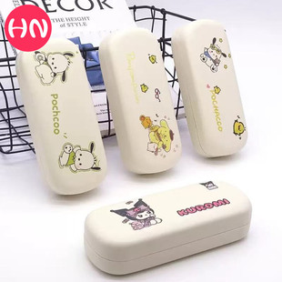 Manufacturer Wholesale 2025 New Style Glasses Case Cartoon Simple and Elegant Can Print Logo