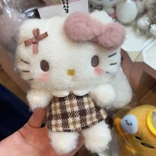 格子裙哈喽kt包包挂件hellokitty书包背包小饰品系列礼物公仔挂件