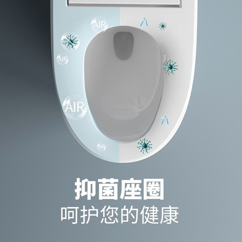 inodoro inteligente de Chaozhou integrado completamente automático esterilización tapa de flip sifón tipo calentamiento eléctrico control remoto calentador de inodoro