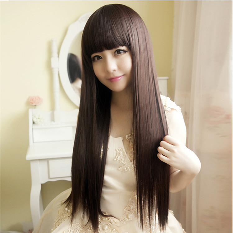 Internet Celebrity K-style wig for Women with Bangs, Long Straight Hair, Fluffy Elegant, Artificial Hair wig wig Headgear Manufacturer Wholesale Internet Celebrity K-style wig for Women with Bangs, Long Straight Hair, Fluffy Elegant, Artificial Hair wig wig Headgear Manufacturer Wholesale