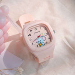 New Korean-inspired Instagram-style cartoon watch for men, women, students, and children, fashion waterproof sports electronic quartz watch with dropshipping