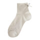 Heel Love Silver Bow Mid-Socks Summer Thin Breathable Japanese Miu Ballet Hollow Short Socks