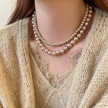 法式复古高级感珍珠项链时尚小众百搭毛衣链轻奢个性设计感项饰女