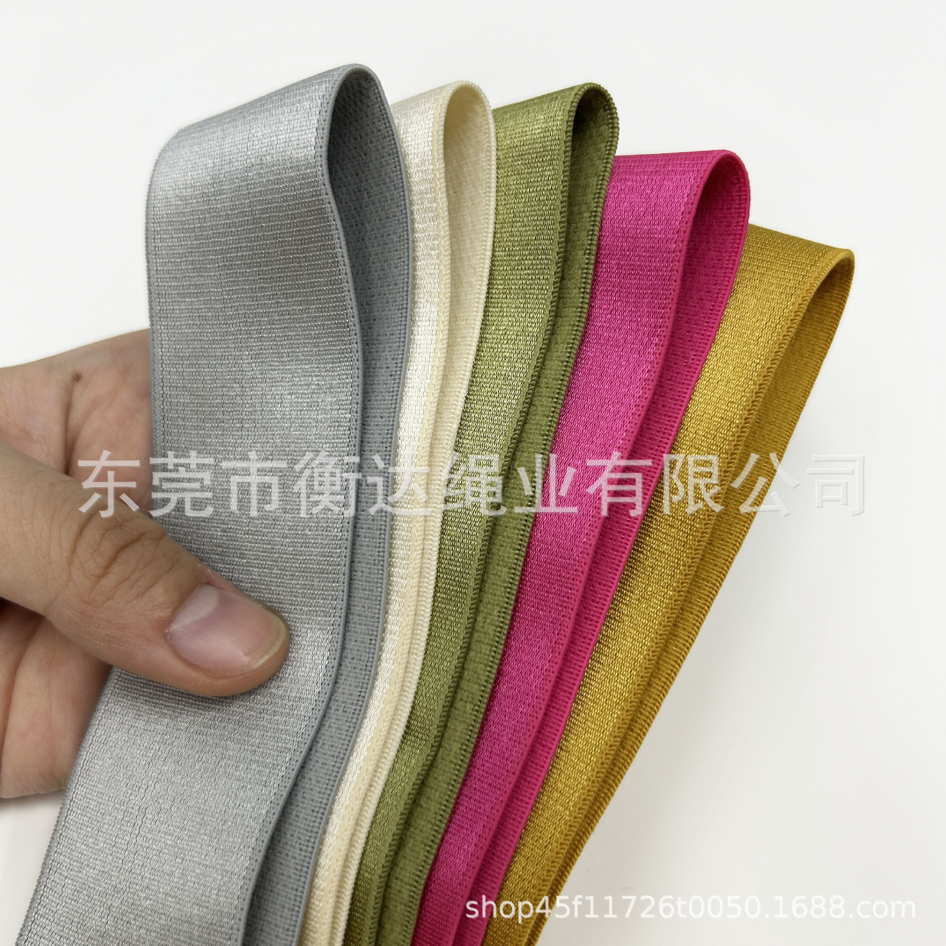 Inventario de 4cm de tela de seda elástica de nylon seda de color vestido de calzoncillos cintura elástica