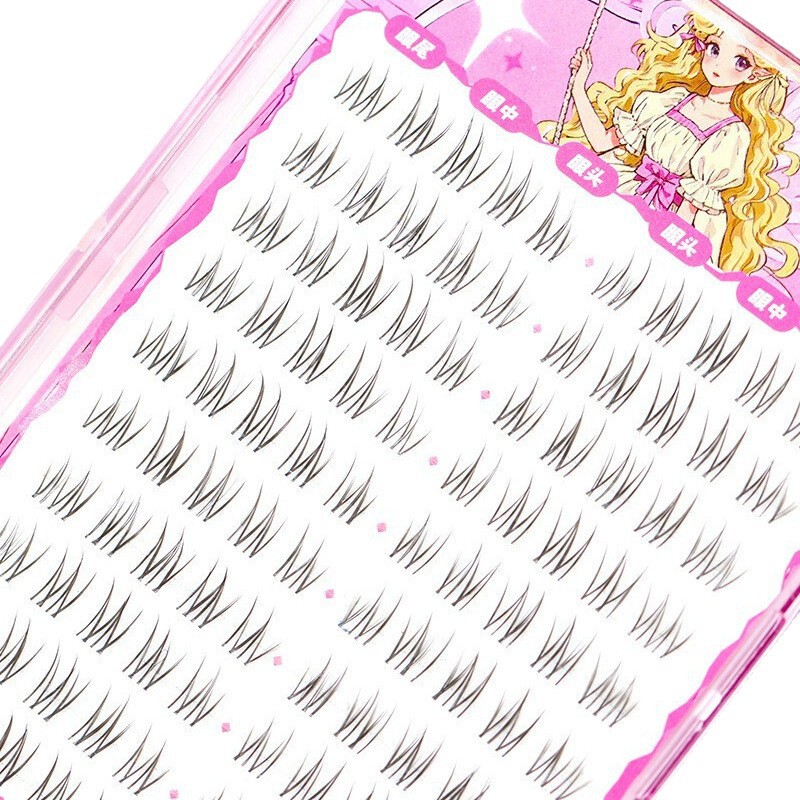 Menglu [Sister of Crispy Tea-Upper Eyelashes] 接着剤つけまつげ Sweet Girl Pure Desire Natural Simulation Segmented|undefined