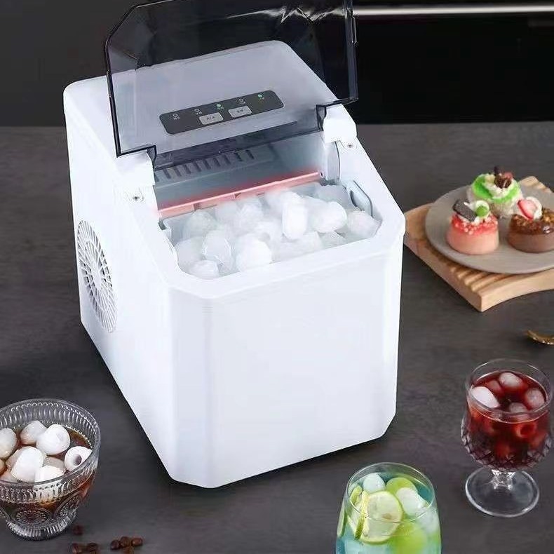Máquina de hielo ZB-001 el hogar, dormitorio pequeño, tienda comercial de té con leche, puesto, máquina automática de bloques de hielo de red de gran capacidad