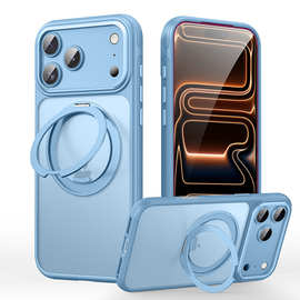 适用苹果17promax手机壳iphone18pro支点壳防摔360°磁吸旋转支架