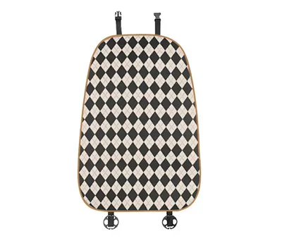 Ribbon Cotton and Linen Bow Headrest: Other Automotive Interior Supplies - jacquard-diamond-backrest
