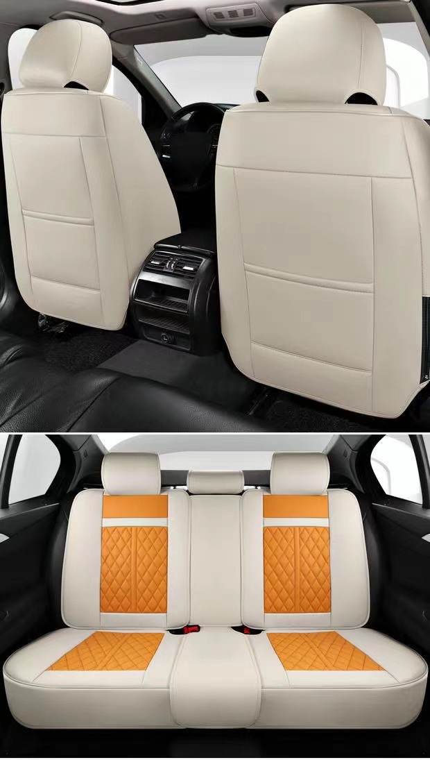 Car Seat Cushion Nappa Leather, Universal 5-Seat