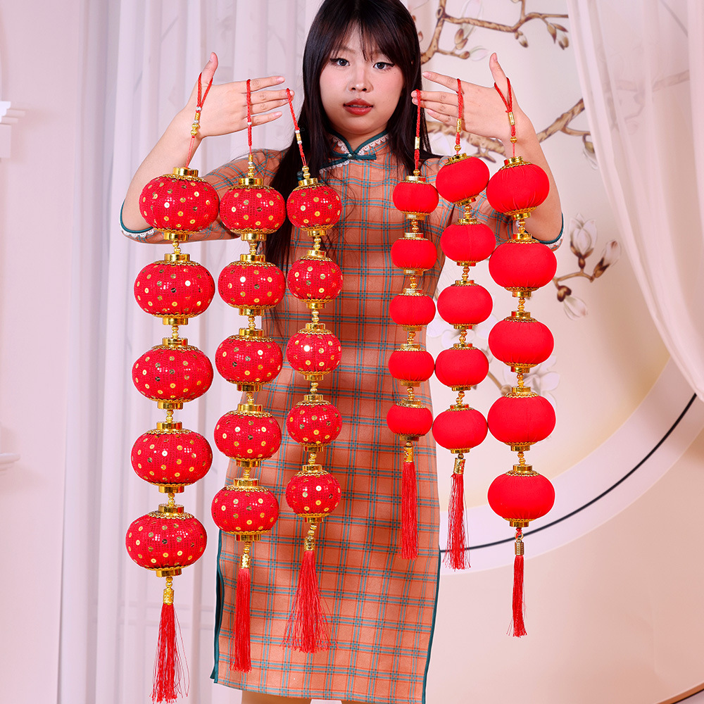 2026 Новогодние фонарики Подвесные веревки Фонарики весеннего фестиваля Подвесные веревки Подвески Торговый центр Бытовые украшения с перцем чили Новогодние товары Праздничное украшение