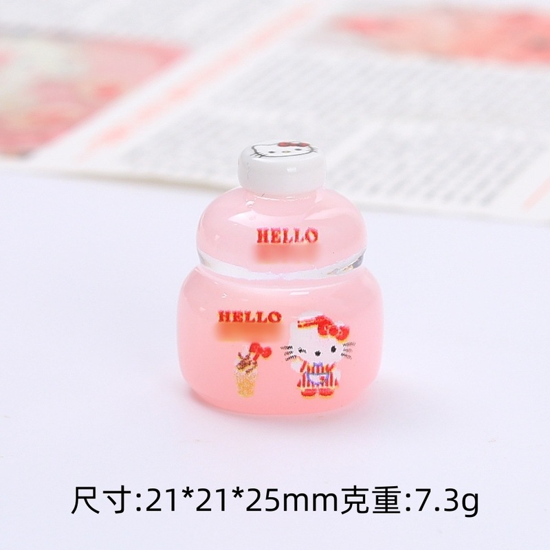 立体动物饮料瓶食玩卡通手工diy饰品配件奶油胶树脂小配件材料包|undefined