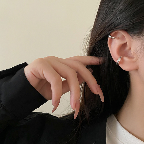 Minimalist smooth ear bone clip, niche design sense, versatile U-shaped ear clip, no piercing required,  new trendy temperament sweet