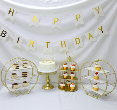 Decoración DE LA MESA de postre soporte de exhibición traje bandeja de pastelería comida fría té descanso Mesa pastel estante tarde té merienda stand image 11
