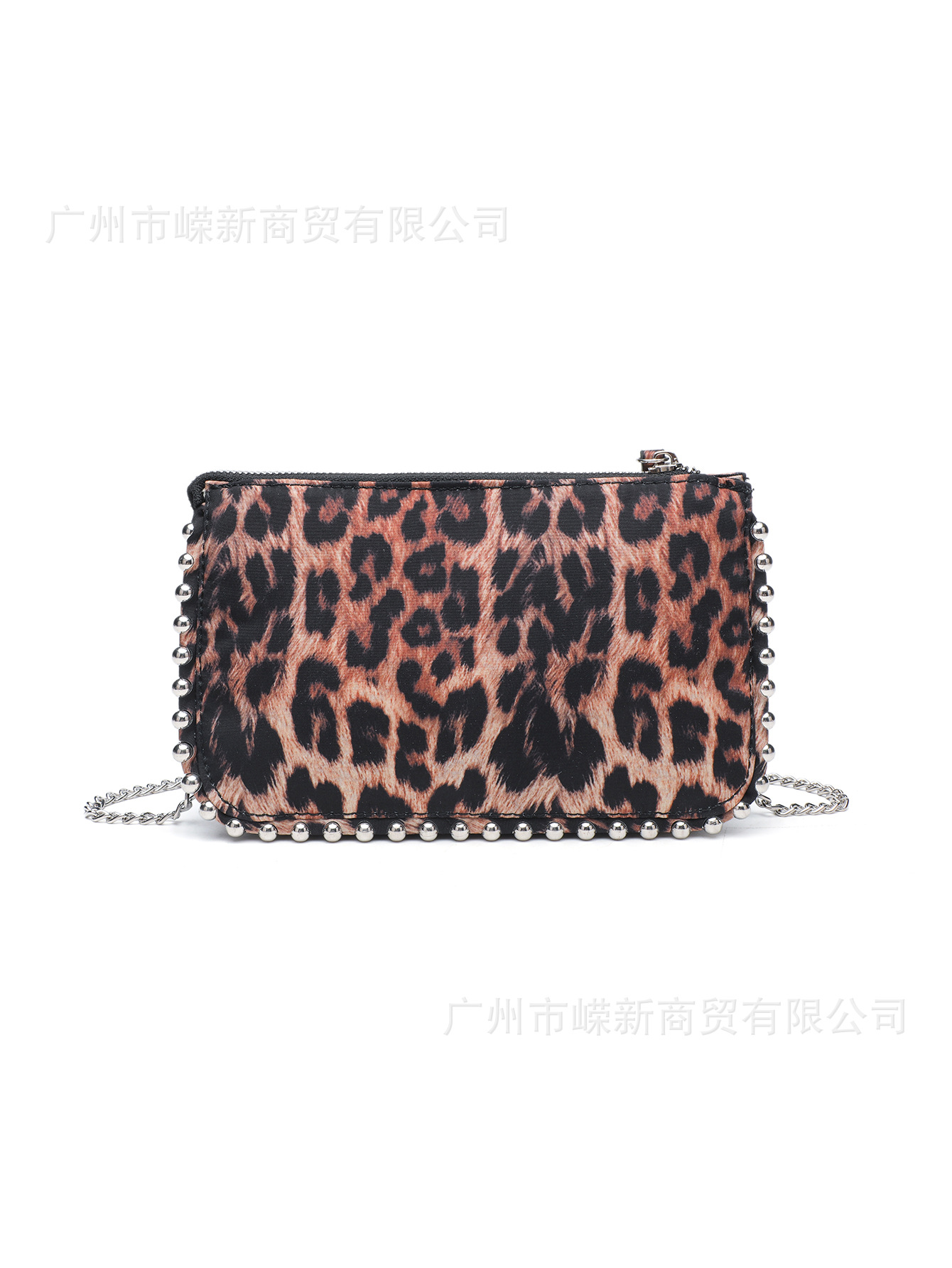 ZR bolso de mujer tendencia transfronteriza shein nuevo estilo estampado de leopardo remache mini bolso de mensajero de un solo hombro billetera de diseño de nicho