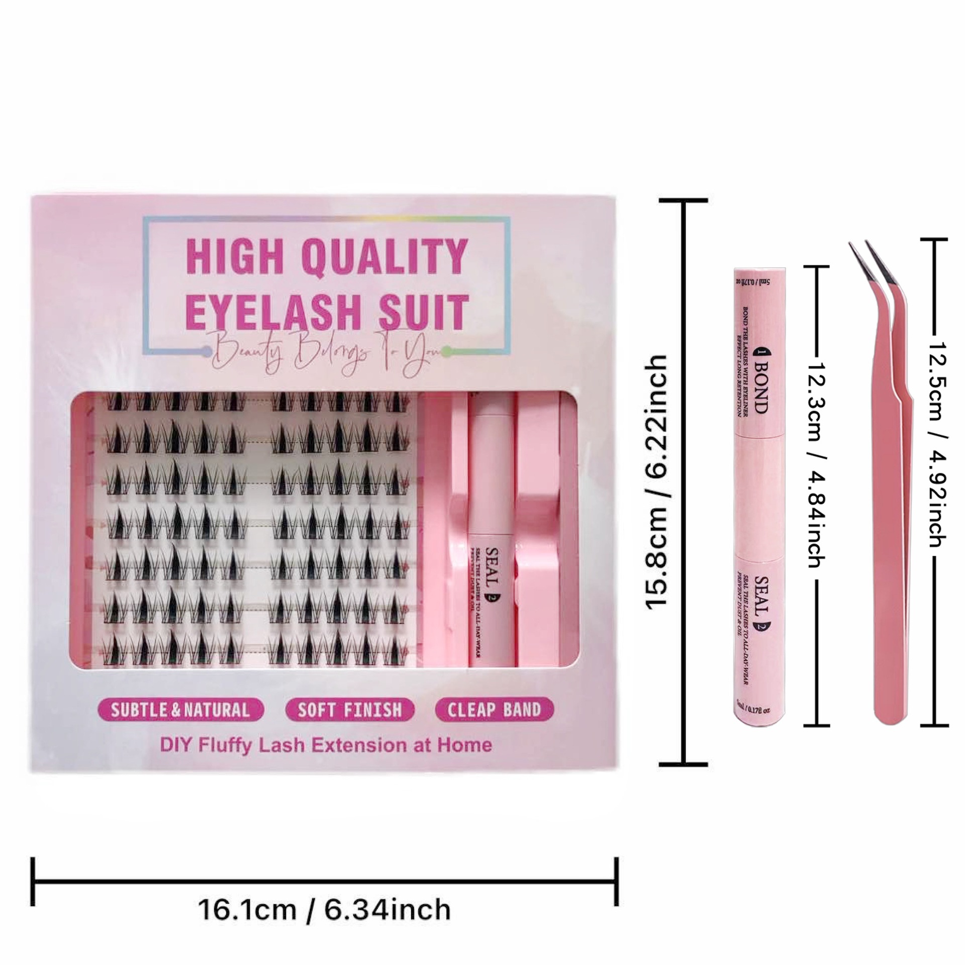 Conjunto de pestañas falsas transfronterizas de gran capacidad Barbie Ono, pestañas gruesas y hermosas pestañas falsas perezosas.