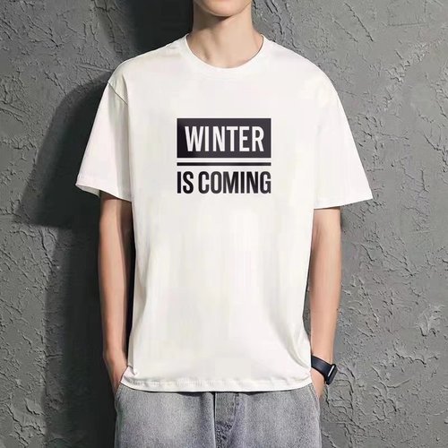 Awake Lion Summer National Trend T-Shirt for Men, Simple Loose Matchy Casual Short Sleeve Ins Trend Brand College Style Trend