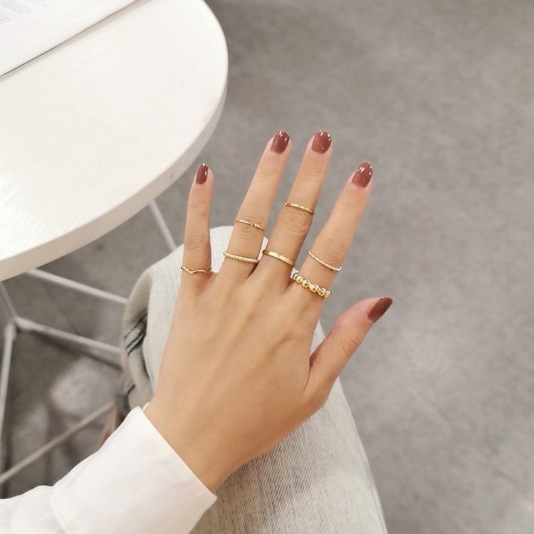 Minimalist Stackable Band Ring Set With Cubic Zirconia For Women_voghion.com