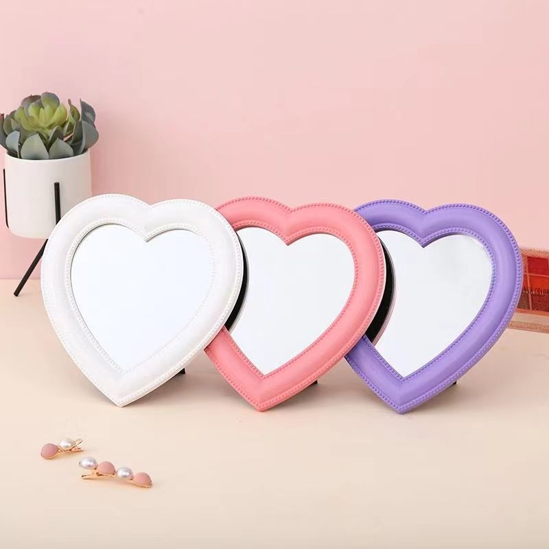 Simple Style Heart Shape Aluminum Mirror 1 Piece display picture 2