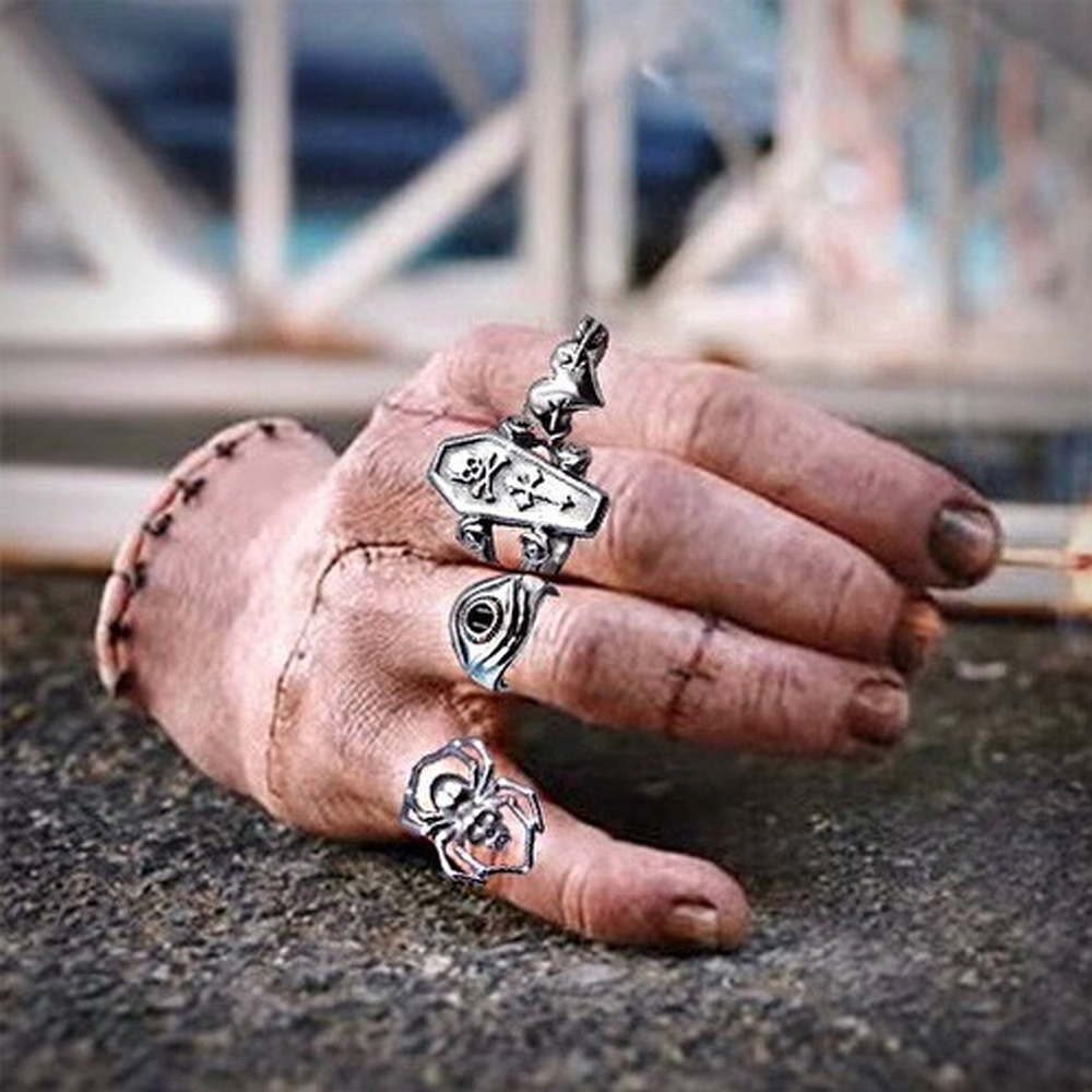 Street Occasion Punk Geometric Alloy Polishing Unisex Rings