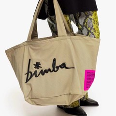 厂家直销BIMBA Y LOLA 女士手提单肩包刺绣布艺托特包轻便大容量