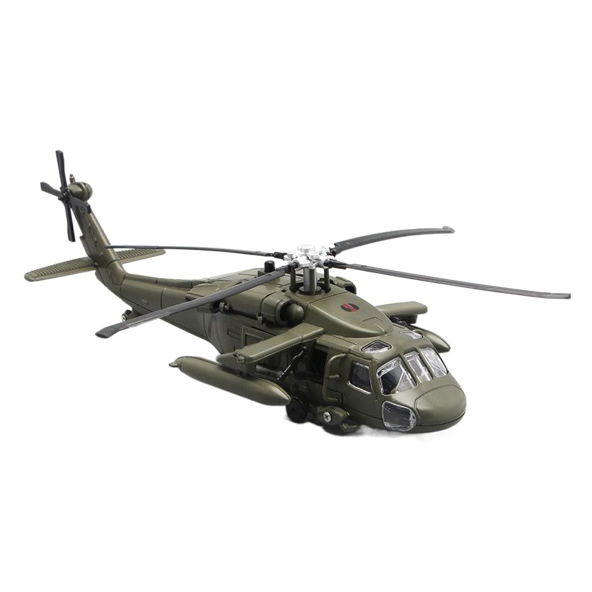 Modelo militar de aleación de helicóptero armado Black Hawk F64-3, modelo de avión de combate simulado, juguete coleccionable de exhibición
