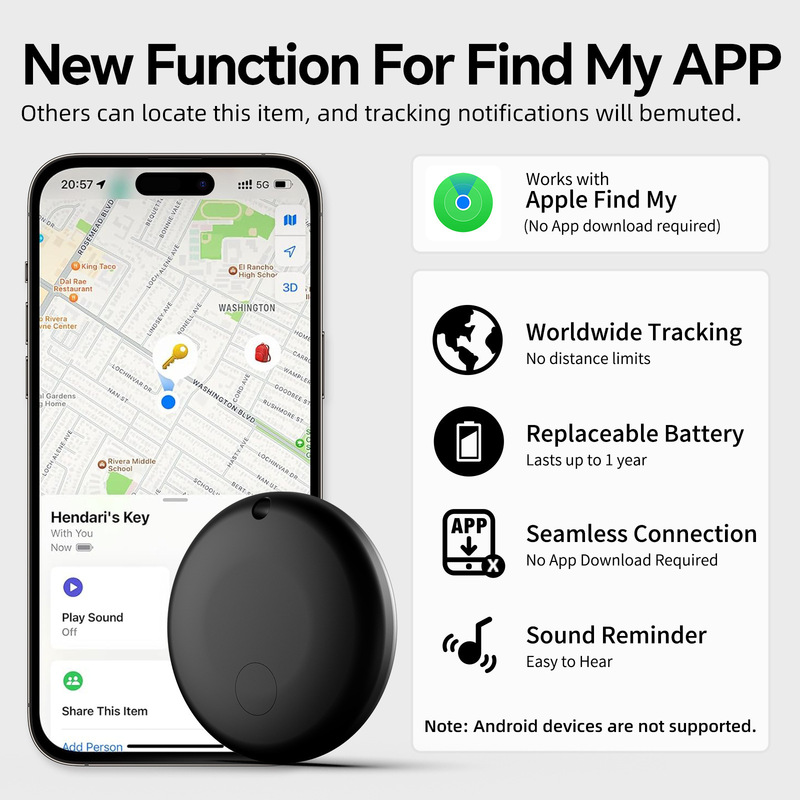 Airtag全球定位老人儿童蓝牙防走丢神器苹果FindMy专用防丢定位器|undefined