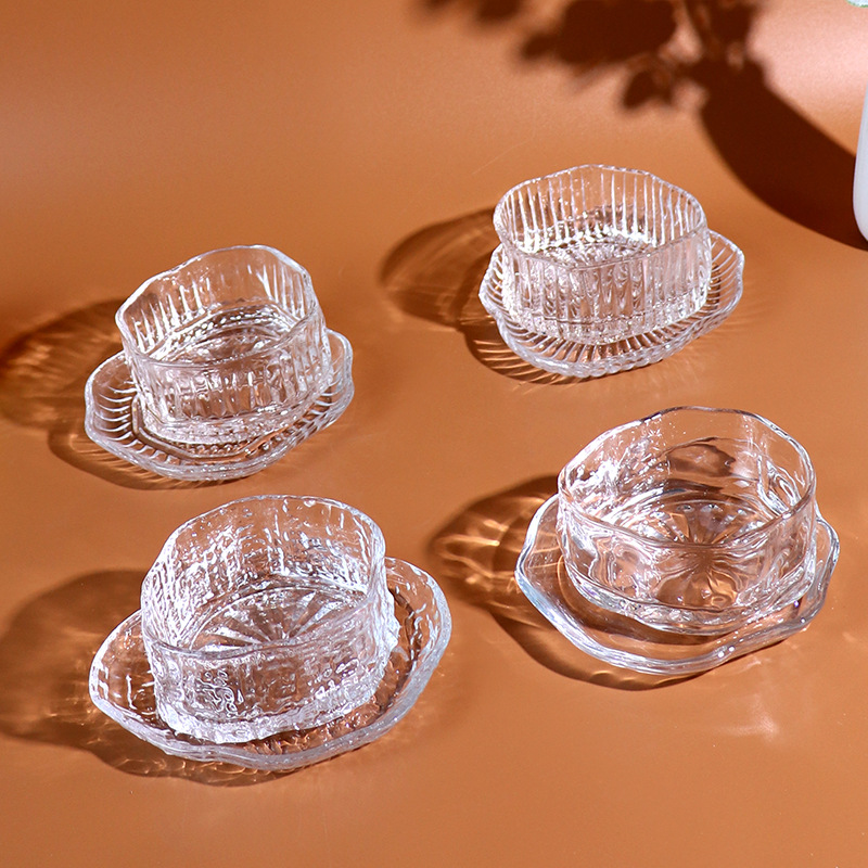 不规则玻璃云朵水果盘轻奢高级感点心糕点茶点干果盘甜品碗碟套装