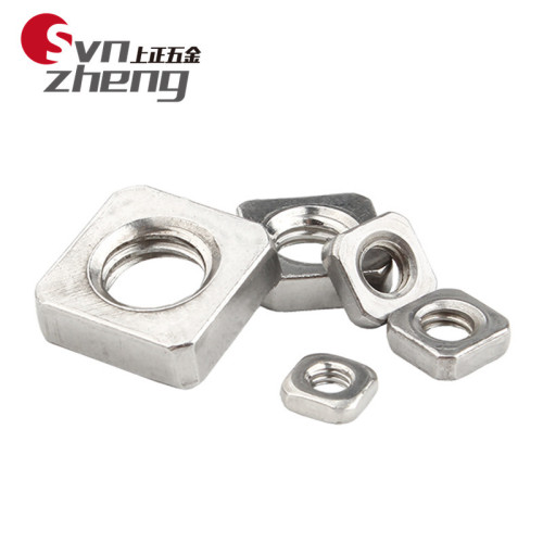 304 stainless steel square nut DIN557 square cap nut four-cornered square nut M3 M4 M5 M6 M8 M10 M12