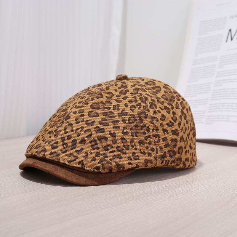 カジュアルヒョウ柄帽子サンシェード野球フォワードキャップ多用途刺繍ひさしキャップ男性と女性の日焼け止め帽子トレンディなストリート|undefined