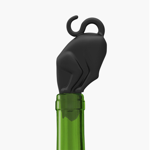 New silicone household sealing and fresh-keeping stopper red grape champagne wine stopper creative cute shape kitten wine bottle stopper