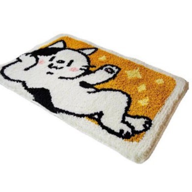 Cartoon imitación de alfombra de cachemira alfombra de suelo antideslizante baño puerta de baño alfombra de absorción de agua puerta alfombra de suelo anti-sucio y anti-desgaste