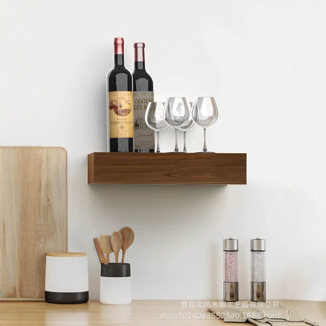 Деревянная настенная стойка с ящиком для ванной ванной туалетные принадлежности стойка для хранения бокалы для вина