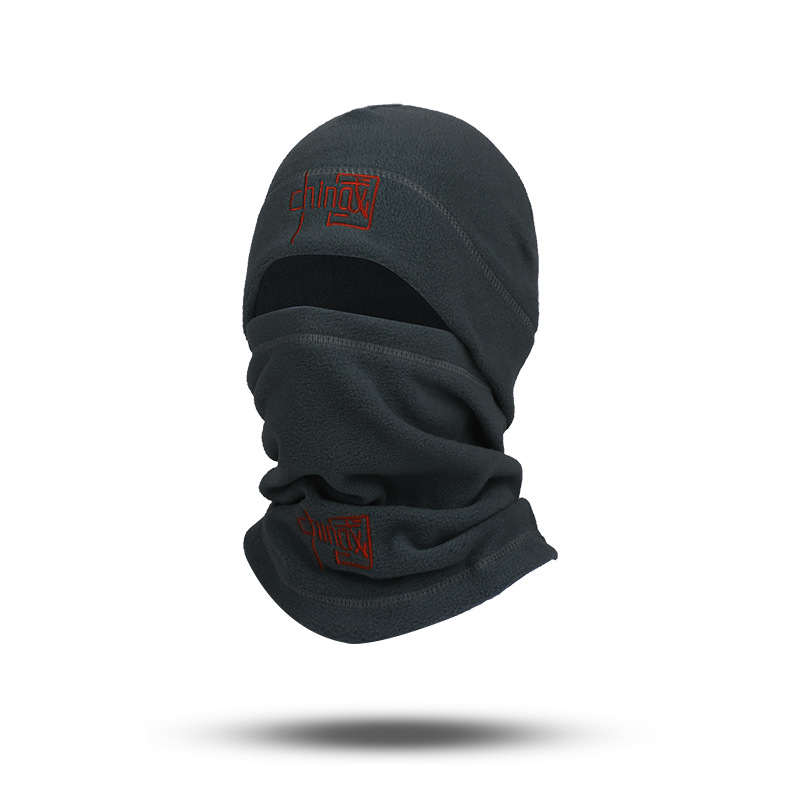 Otoño y invierno sombrero unisex grueso montañismo al aire libre a prueba de viento calentamiento gorra de terciopelo máscara de terciopelo antifrío