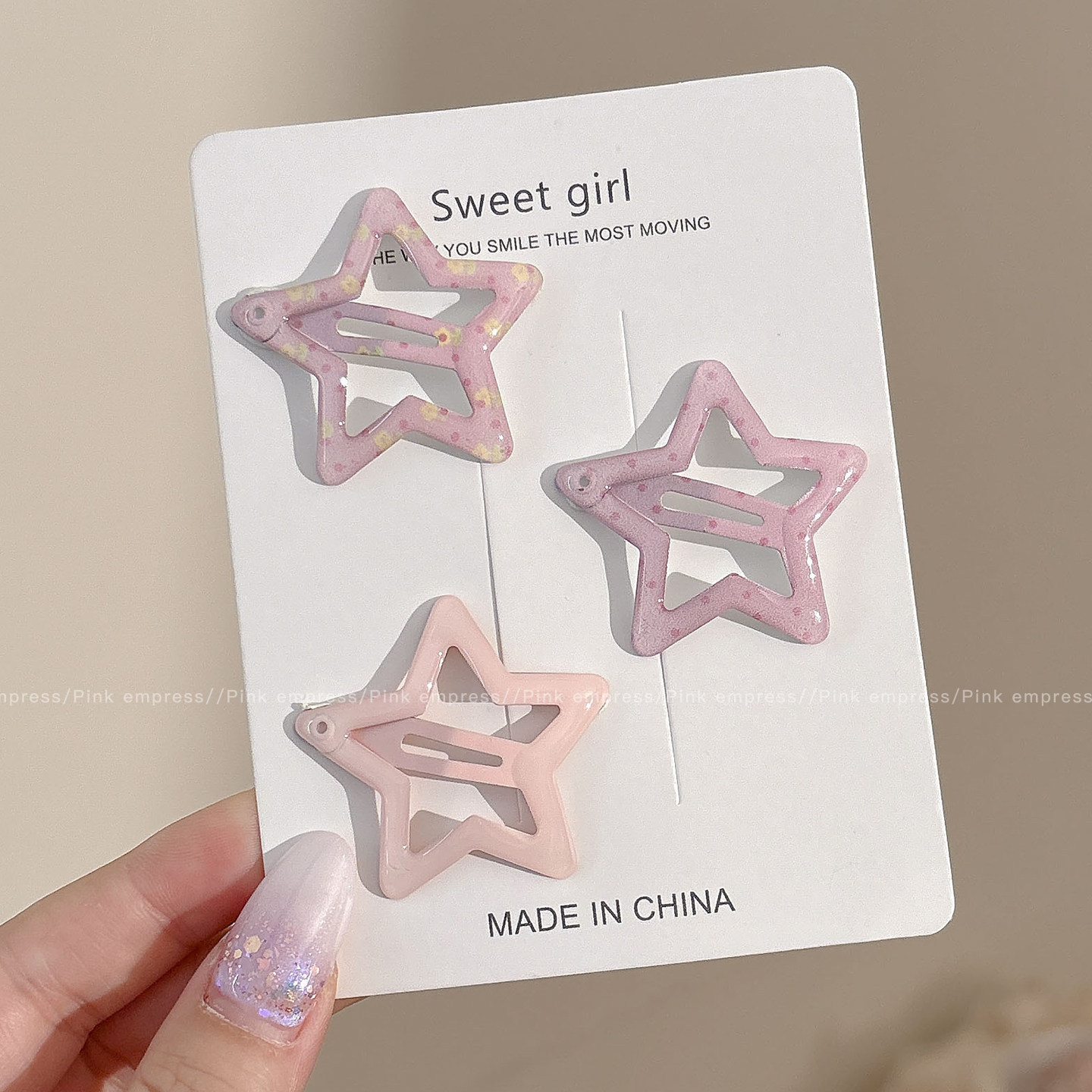 Broches para Cabello BB con Estrella de Cinco Puntas Aleación para Mujeres