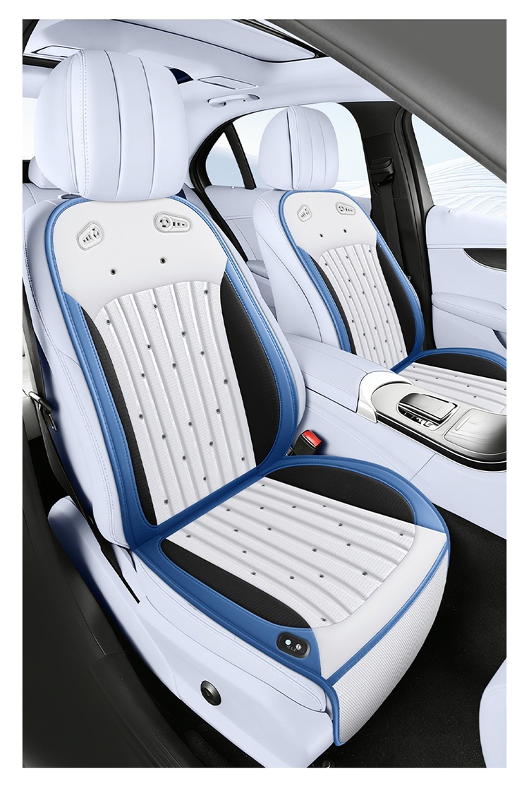 Massage Ventilation Summer Car Ventilation Seat Cushion Cooling Seat Pad Summer Cold Air Breathable Heat Dissipation Cooling Pad Truck Cushion