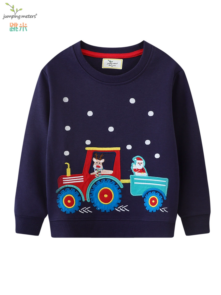 Demi-season sweatshirt for boys, round collar, European style