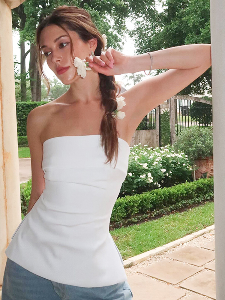 Summer solid sexy tube top sleevless