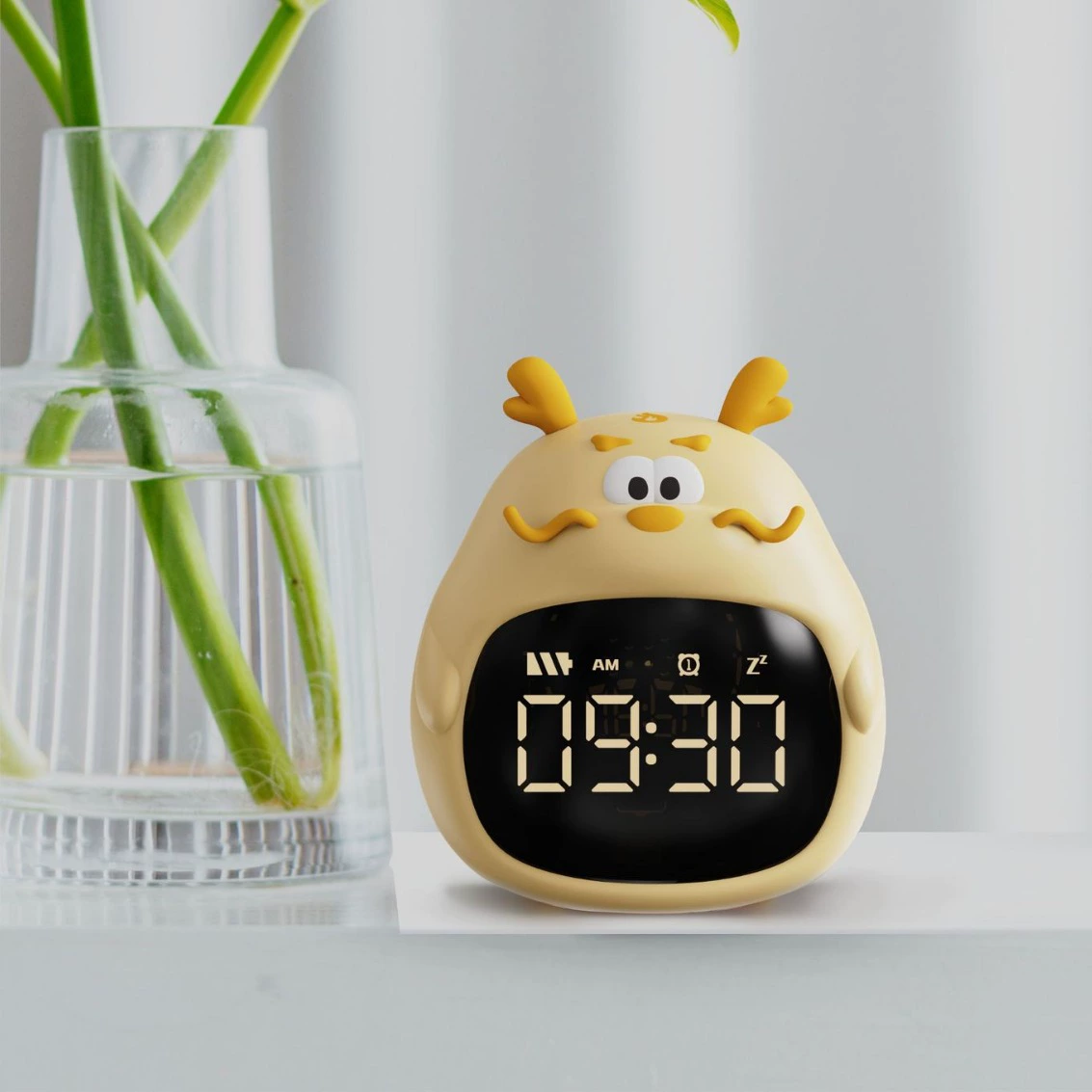 Fat Fat Dragon спящий будильник спальня USB-зарядка таймер часы дети школьники мультяшный LED электронные часы