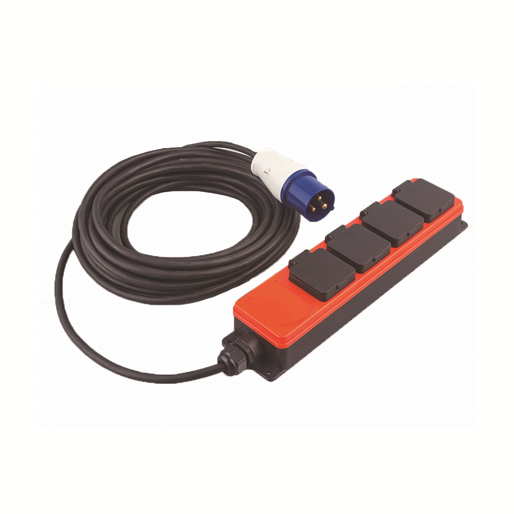 宁波正邦ZNPON 3位德式电源插座CEE3位移动电源组合箱 带CEE插头