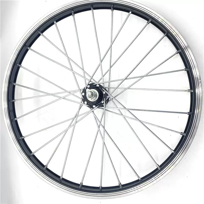 休闲车前抱刹铝合金轮组自行车三轮车轮圈轮毂 前后轮组碟刹