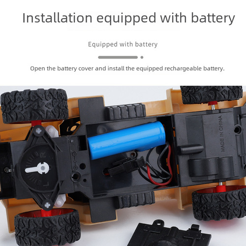 Four-Way Remote Control Off-Road Car Racing Jeep Remote Control Pickup Truck Children Six-Way Alloy Excavator Toy Cross-Border