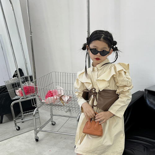 Internet celebrity children's handbag, fashionable girl's crossbody bag, baby mini simple shell bag, girl's outing accessory bag