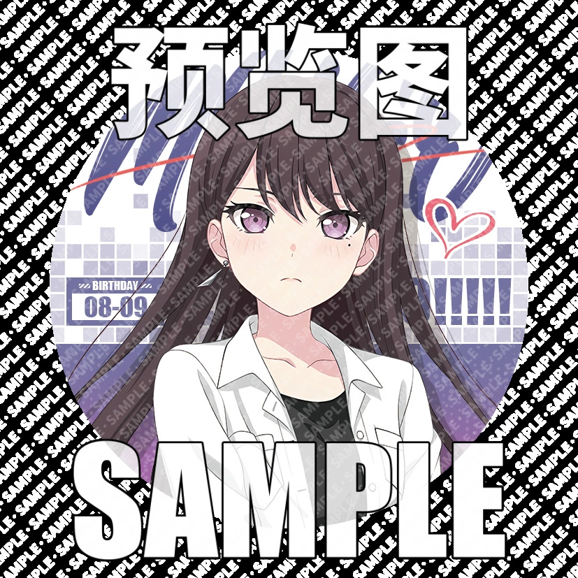 Баннер-значок (BanGDream! My GO) 58 мм голографическая трещиноватая-стеклянная кнопка, баббитовая основа