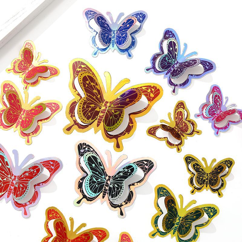 Stickers muraux 3d papillon doré décoration adhésive maison_voghion.com